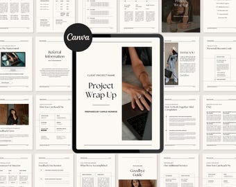 Plantilla personalizable de despedida de cliente de Canva para coaches empresariales: diseño de ebook profesional de desvinculación y cierre de proyecto.