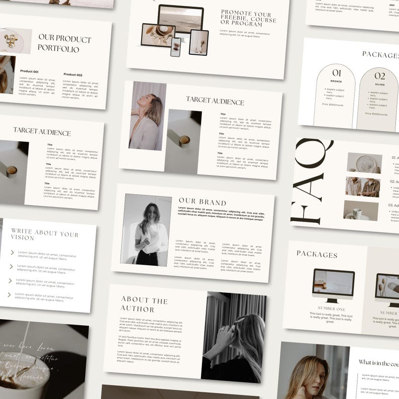 Canva Slide Deck Presentation Template - 60 Page Editable Slides for ...