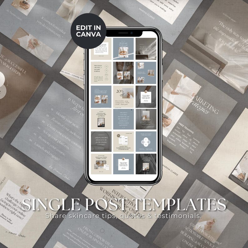 Canva Instagram Story and Post Templates | 300+ Social Media Bundle for ...
