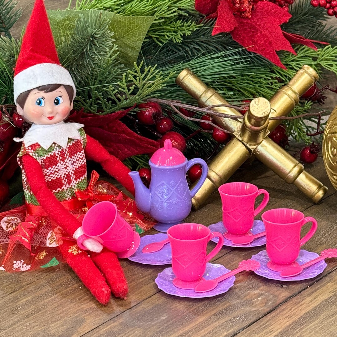Elf Tea Elf Tea Party Set | Mini Pink & Purple Tea Cups - Etsy