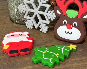 Christmas Silicone Teether Set – BPA-Free Baby Holiday Toys (Set of 4)