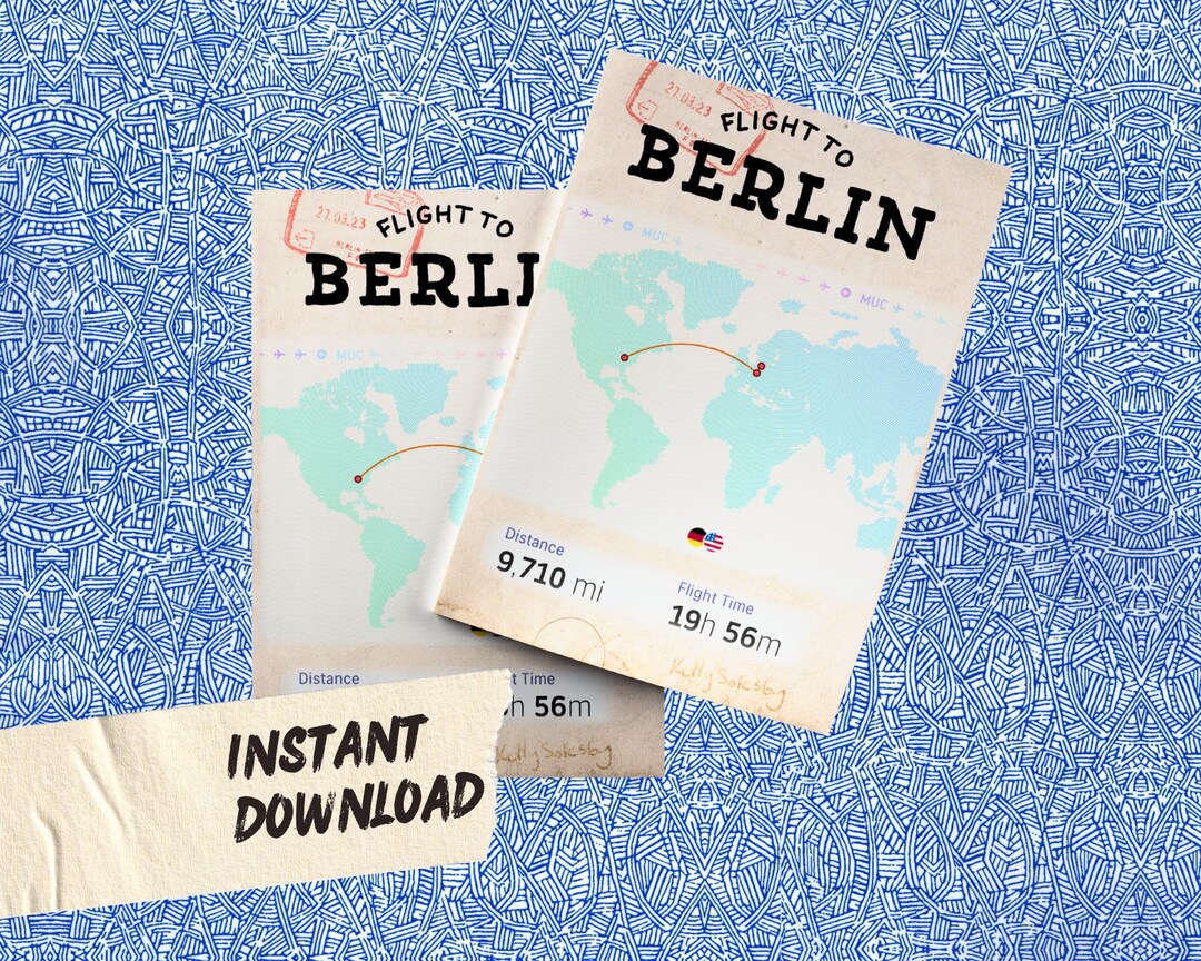 PRINTABLE Flight to Berlin Zine | Instant Download - Etsy Canada