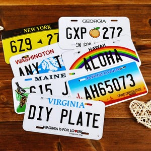 Custom Vintage State License Plate, Personalized Aluminum License Plate 6x12 Inch, Car Lover Gift, Unique Gift, Gift for Him,Home Wall Decor
