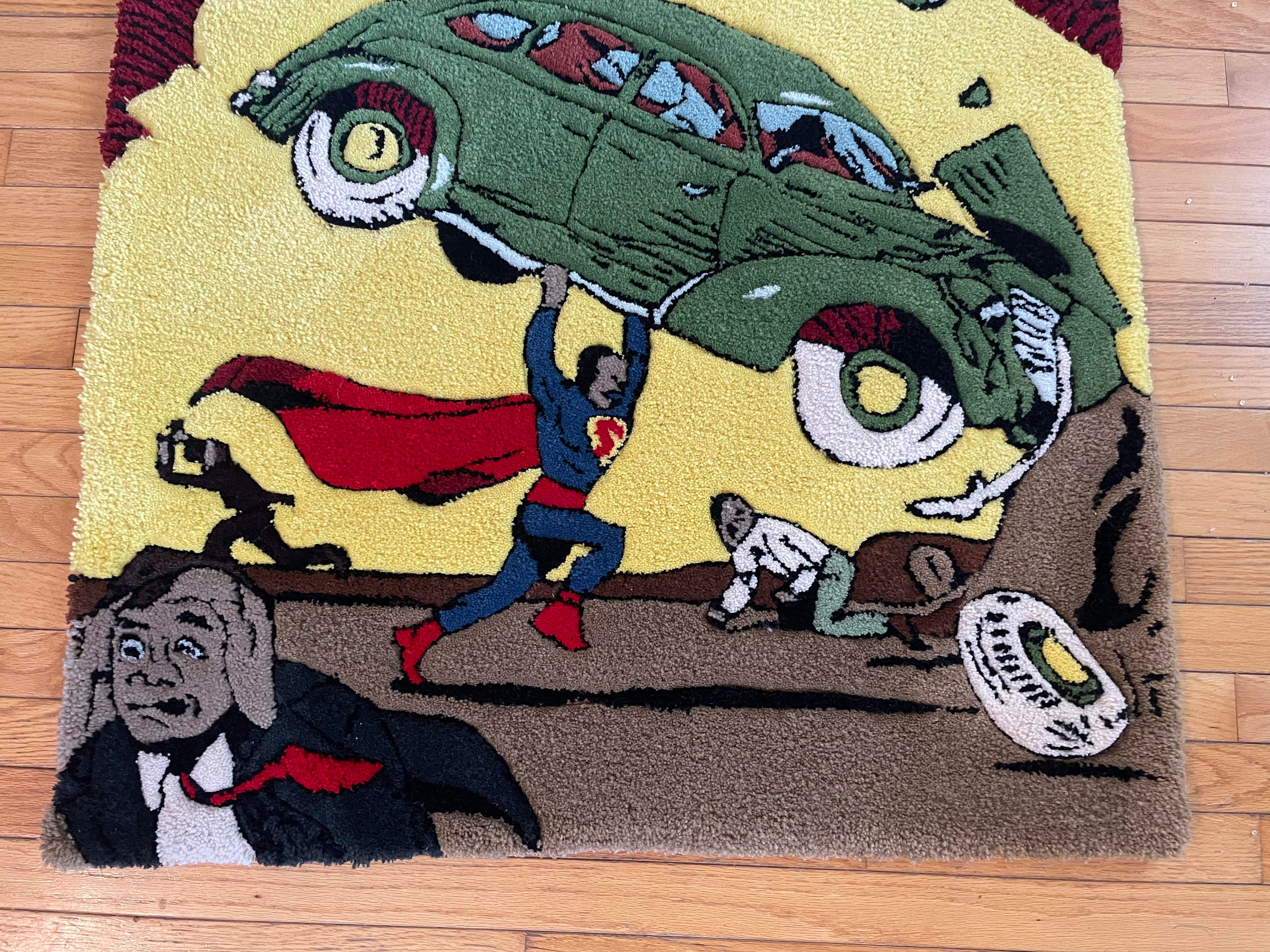 Superhero Comic Handmade Tufted Rug - Etsy