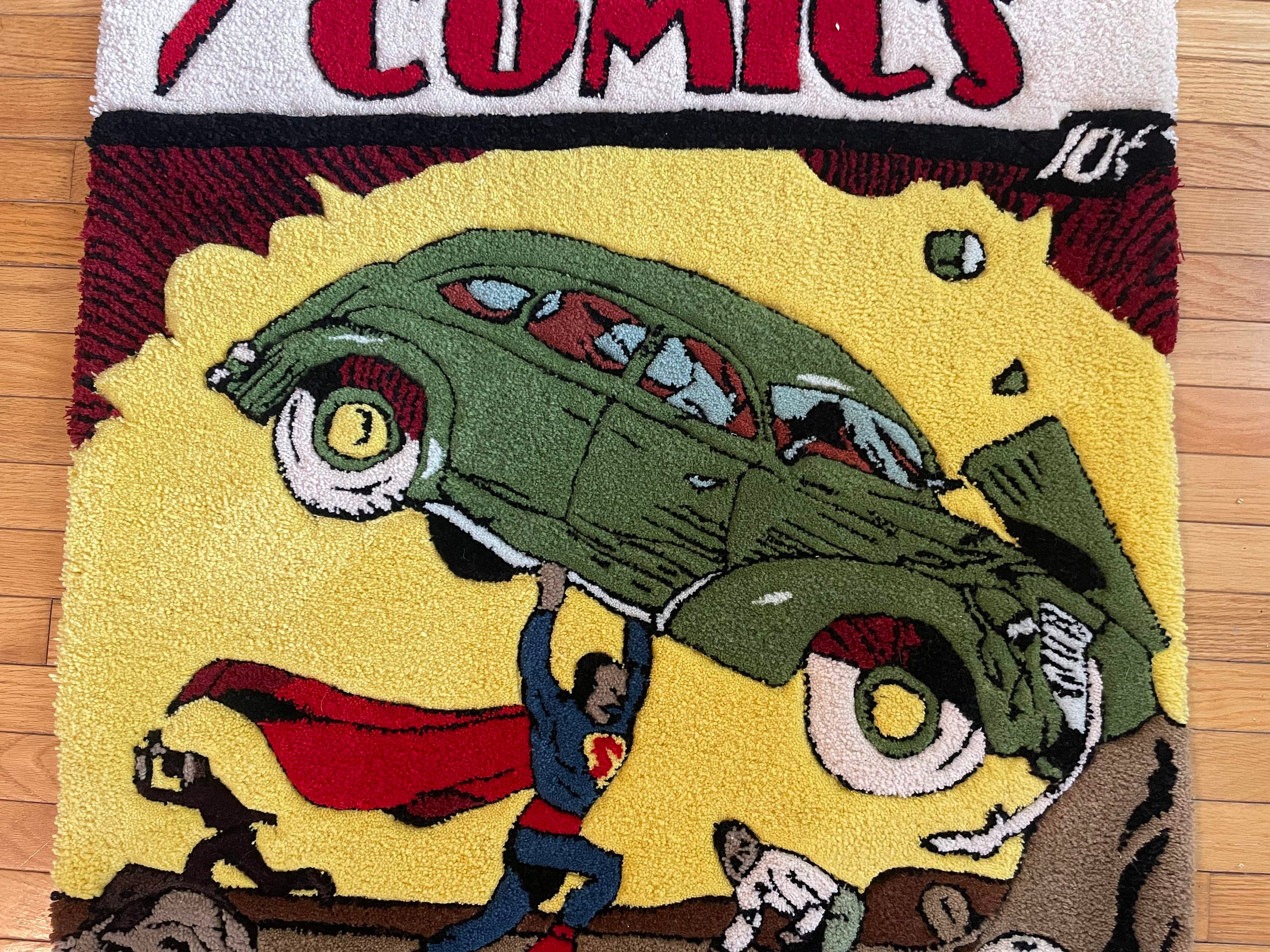 Superhero Comic Handmade Tufted Rug - Etsy