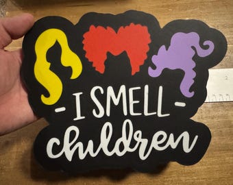 Hocus Pocus Fan Art Print - Charming 'I Smell Children' Halloween Wall Decor Piece