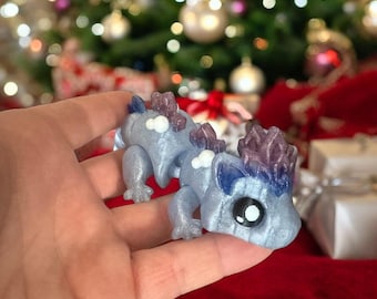 3D Printed Ice Dragon Figurine: Fantasy Decor Collectible