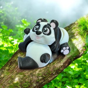 Adorable figurine d'ours panda - Accessoire unique imprimé en 3D - Conçu par ArtFlex