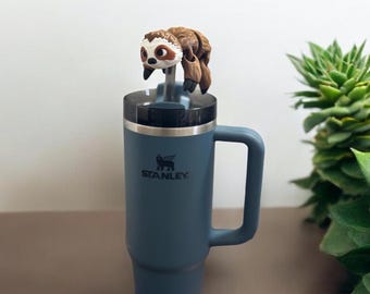 3D Printed Sloth Stanley Straw Topper – Drink Decor