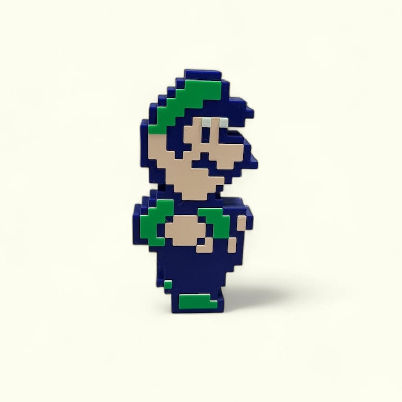 Retro 8-bit Mario Bros Characters - Pixel Art Classic NES Decor - Etsy