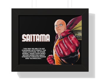 One Punch Man Framed Horizontal Poster