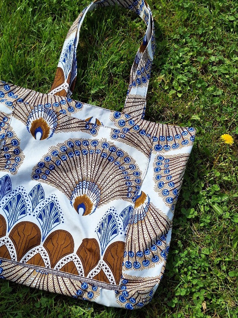 Handgemachte Tot Bag Shopper handgemachte Tragetasche Einkaufstasche Tot Bag Umhängetasche Stoffbeutel Bild 2