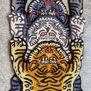 Tibetan Tiger Rug White Small 60×100 Amazon.co.jp: Tibetan Tiger Rug Small White DETAIL Tibetan