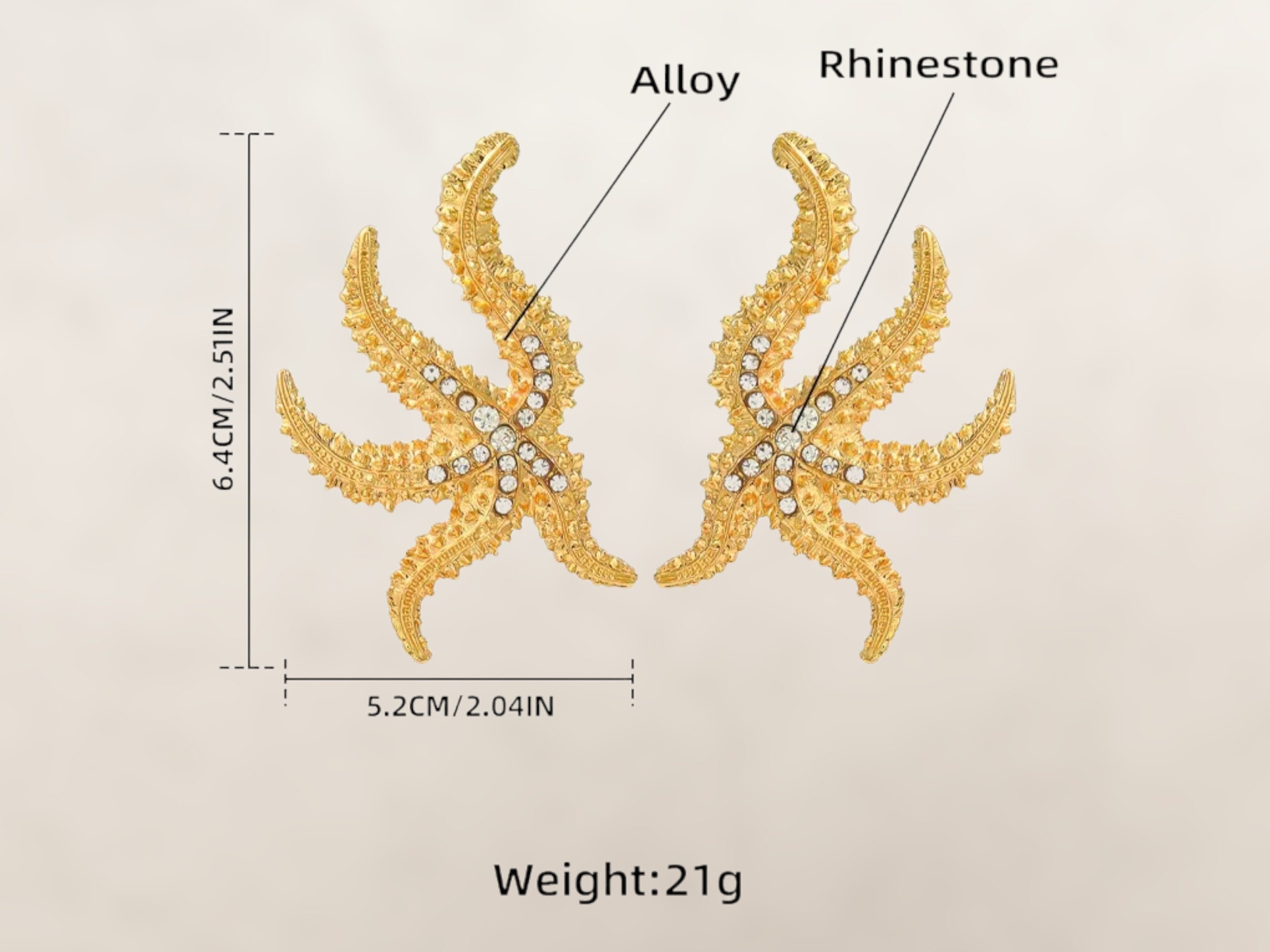 Jade | Women's Starfish Beaded Earrings