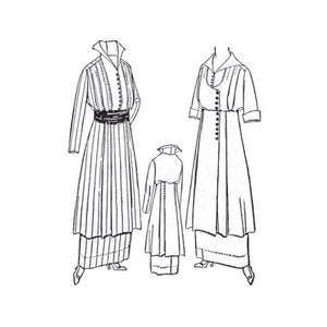 Past Patterns 6053 - Mid 1910s Ladies Dress Pattern Büste 44 b44 McCall Pattern Company Reproduktion 10s Edwardian Ära
