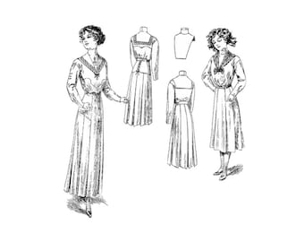 Past Patterns 5873 - 1910s Misses Sailor Suit Sewing Pattern Bust 32 b32 Ladies Home Journal reproduction Edwardian era 10s