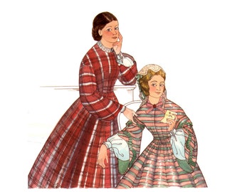 Past Patterns 0702 - 1850s Dart Fitted Bodice Sewing Pattern original design Multi-sized 08-26 bust sizes 32-48 50s 1860s 60s Pre Civil War