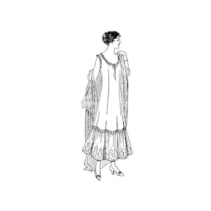 Past Patterns 9206 - 1910s Ladies Dart-Fitted Princess Slip Sewing Pattern bust 34 b34 Ladies Home Journal Reproduction 10s Edwardian Age