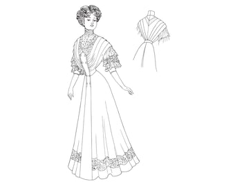 Past Patterns 2618 - Edwardian Ladies Baby Princess Gown Sewing Pattern bust 34 b34 Pictorial Review Pattern Co reproduction