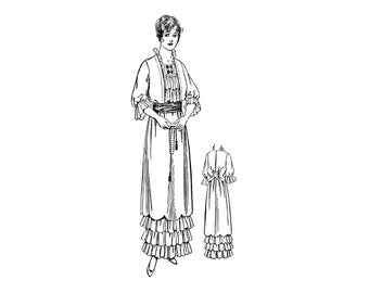 Past Patterns 8480 - Edwardian Ladies Dress Pattern Bust 38 b38 Ladies Home Journal Sewing Pattern Reproduction 1900s 00s 1910 1910s