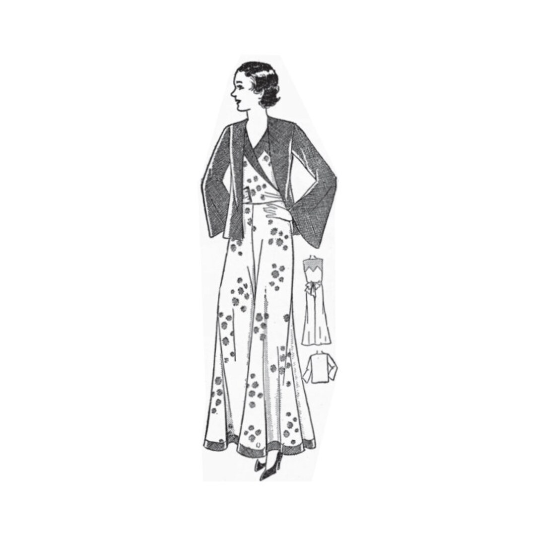 Past Patterns 0114 - Early 1930s Beach Pajamas Sewing Pattern Bust 40 ...