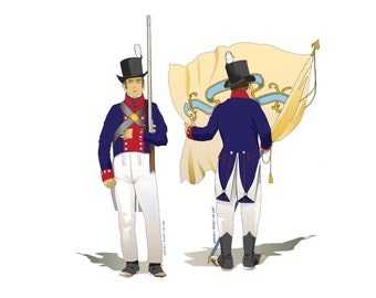 Past Patterns 0042 - Early 1800s State Militia Regimental Coat Sewing Pattern Past Patterns original Chest Sizes 36-46 c36-46 00s 1810s 10s