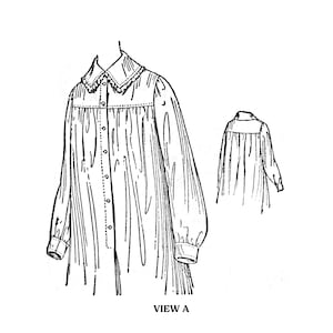 Past Patterns 8552 - 1920s Square Yoke Nightgown Sewing Pattern bust 36 b36 New Ideas Pattern Company reproduction Roaring 20s Flapper era