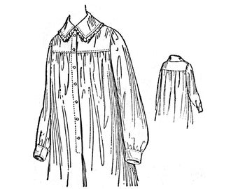 Past Patterns 8552 - 1920s Square Yoke Nightgown Sewing Pattern bust 36 b36 New Ideas Pattern Company reproduction Roaring 20s Flapper era