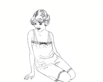 Patrón de costura para ropa interior de la década de 1920: señoras, busto 33-41 / Patrones anteriores 0500