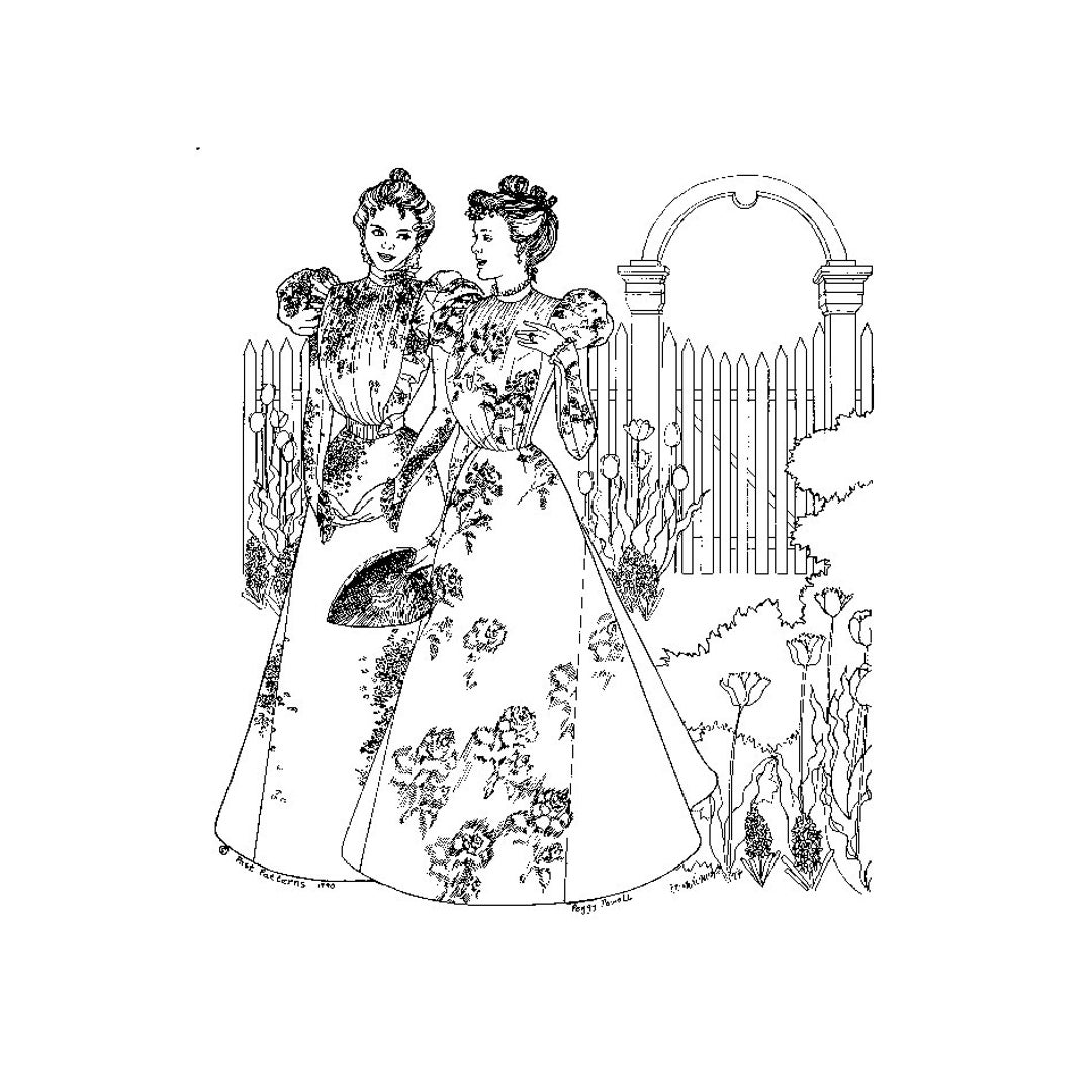 Past Patterns 0208 - 1890s Circular Bell Skirt Sewing Patterns Waist ...