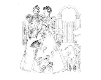 Past Patterns 0208 - 1890s Circular Bell Skirt Sewing Patterns Waist Sizes 25"-33" 90s Gilded Era
