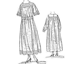Past Patterns 8607 - Early 20th Century Bungalow Apron Sewing Pattern bust 36 b36 New Idea Patterns Company reproduction 1910s 10s 1920s 20s