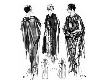Patrones anteriores 5350 - Abrigo de noche para dama de la década de 1920 Busto 36-38 b36-38 Patrón de costura vintage McCalls Reproducción Años 20 Felices años 20