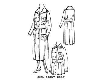 Past Patterns 0126 - Late 1910s Girl Scout Uniform Sewing Pattern bust sizes 30-36 May Manton reproduction Scouting Clothes