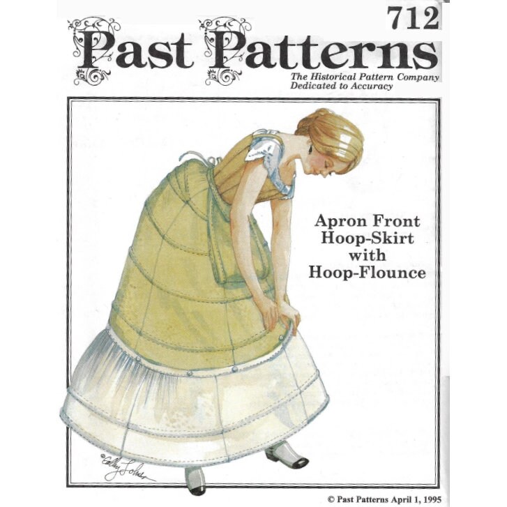 Past Patterns 0712 - 1850s Hoop Skirt Sewing Pattern Past Patterns ...