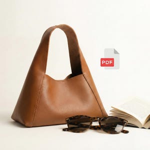 Leather Bag Pattern: DIY Small Hobo Purse Sewing Template (PDF Pattern)