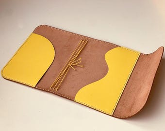 A5 Tri-fold Leather Journal Cover Template (PDF)
