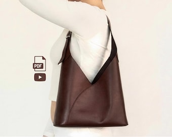 Leather Bag Pattern: DIY Hobo Purse Sewing Template (PDF Pattern)
