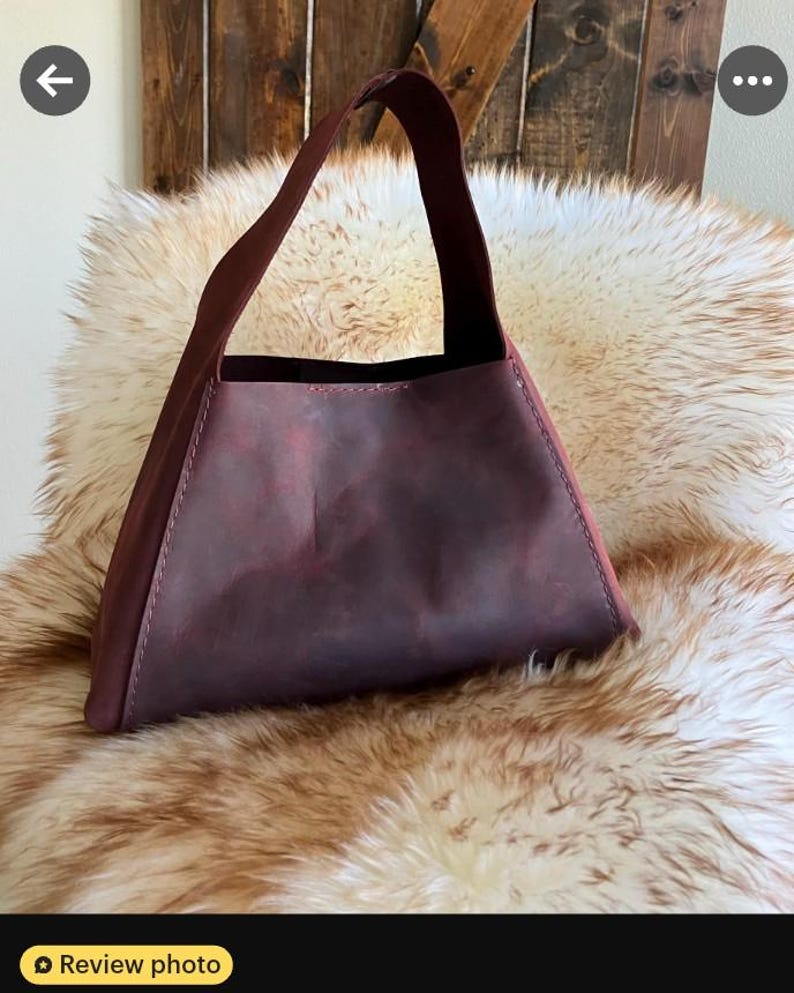 Leather Bag Pattern: DIY Small Hobo Purse Sewing Template (PDF Pattern) image 9