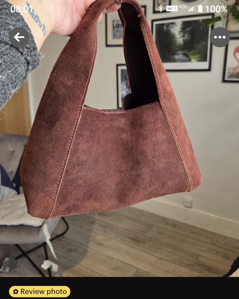 Leather Bag Pattern: DIY Small Hobo Purse Sewing Template (PDF Pattern) image 8