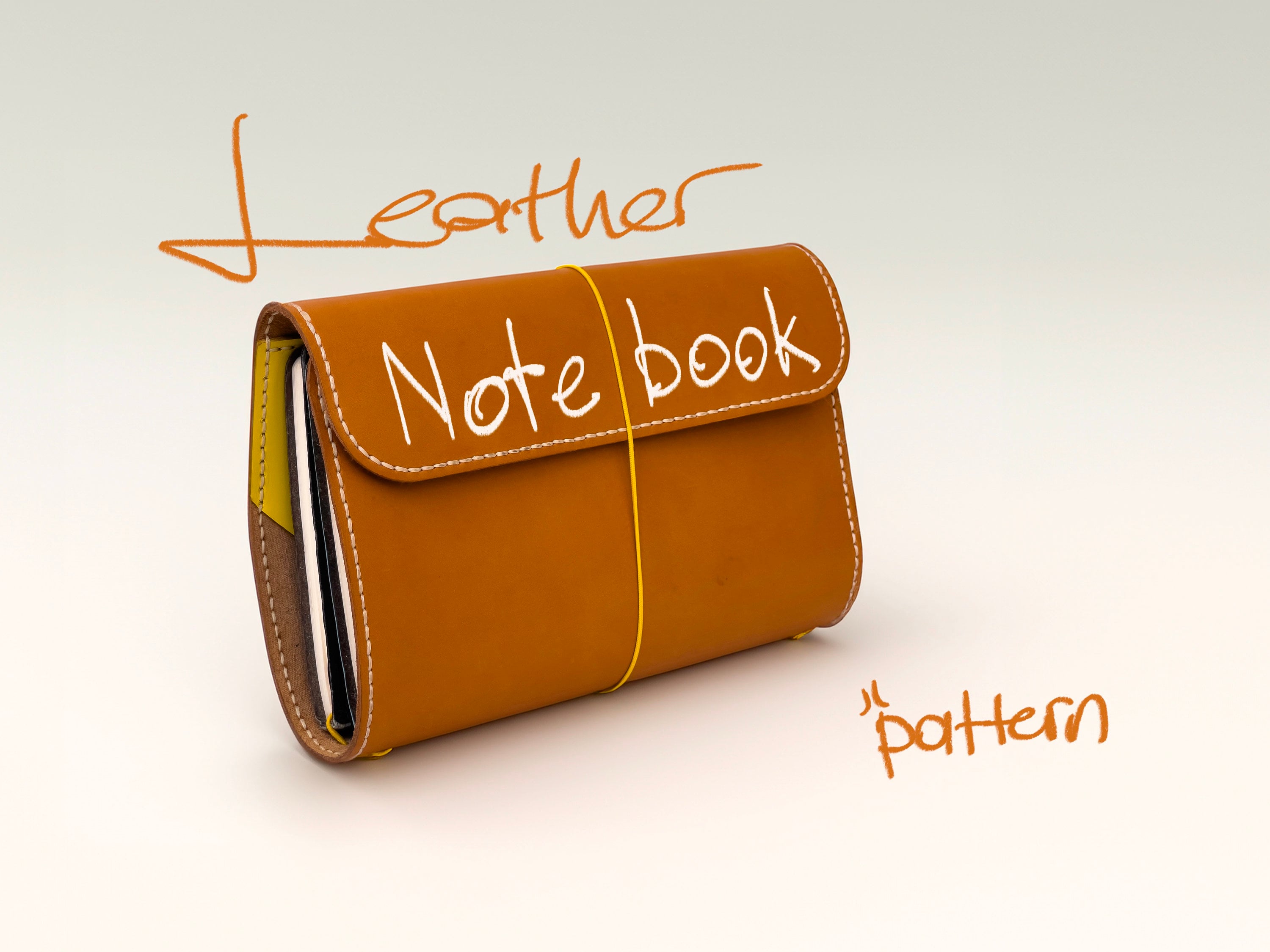 Leather Notebook Cover PDF Pattern: A5 Refillable Journal DIY