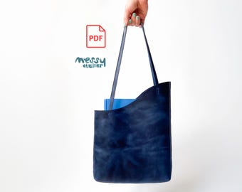 Leather Laptop Tote Bag Pattern: Beginner Friendly DIY (PDF Download A4/US Letter)