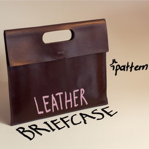 DIY Leather Laptop Sleeve Briefcase Pattern Leather Laptop Case Cover Ipad Sleeve PDF Pattern with instructions Notebook Case DIY Ipad Case