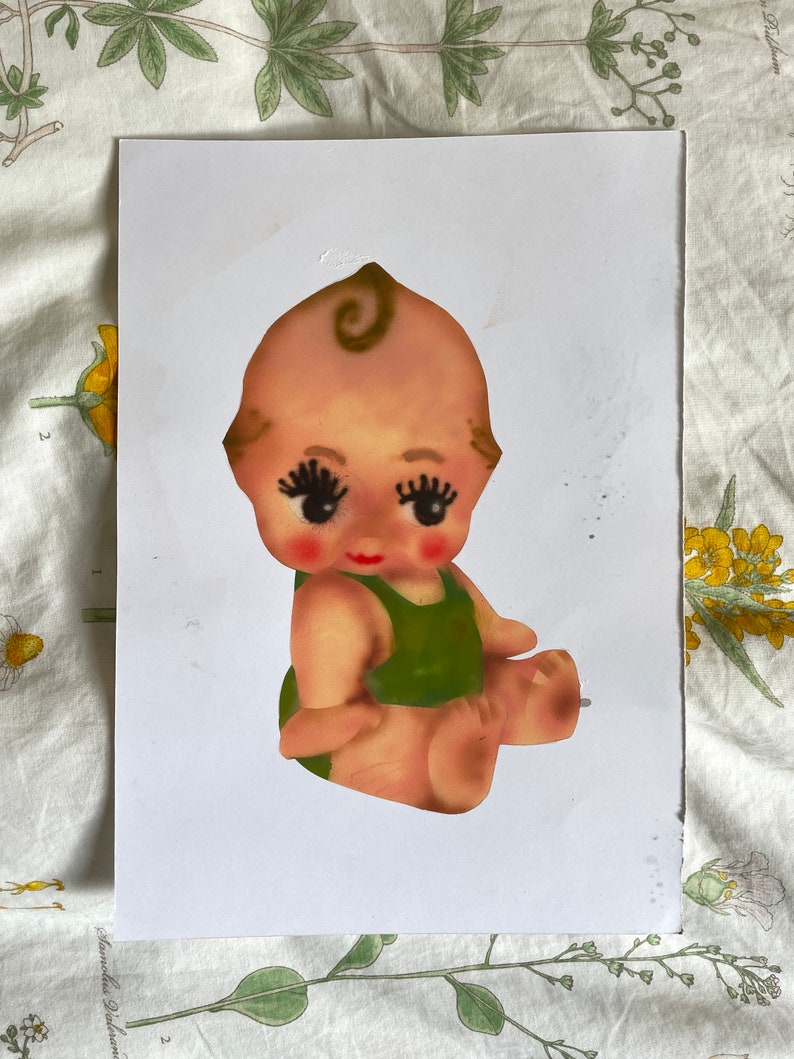 Lámina A4 ilustración kewpie petito