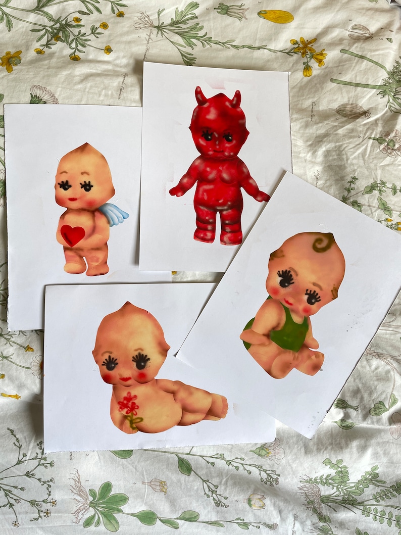 Lámina A4 ilustración kewpie imagen 1