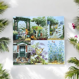 Juego de postales n.° 2 de Inge Löök: Motivos de jardín mágicos para felicitaciones y saludos (Inge Löök, postales artísticas TAURUS)
