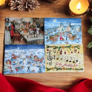 Weihnachtszauber: Ein Set liebevoll gestalteter Karten