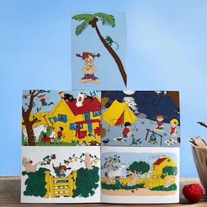 Las aventuras de Pippi y sus amigos n.º 3, juego de 5 postales o postales individuales (Ingrid Vang Nyman, Hjelm Förlag AB)