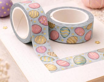 Easter Washi Tape | Spring Aesthetic Tape | Pastel Scrapbooking Tape | Planner Decor | Cute Stationery Gift