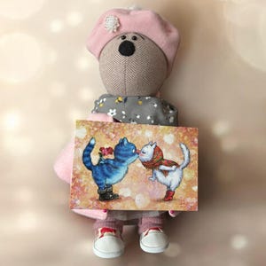Valentinstag (Blaue Katzen von Rina Zeniuk, MyMagicard)